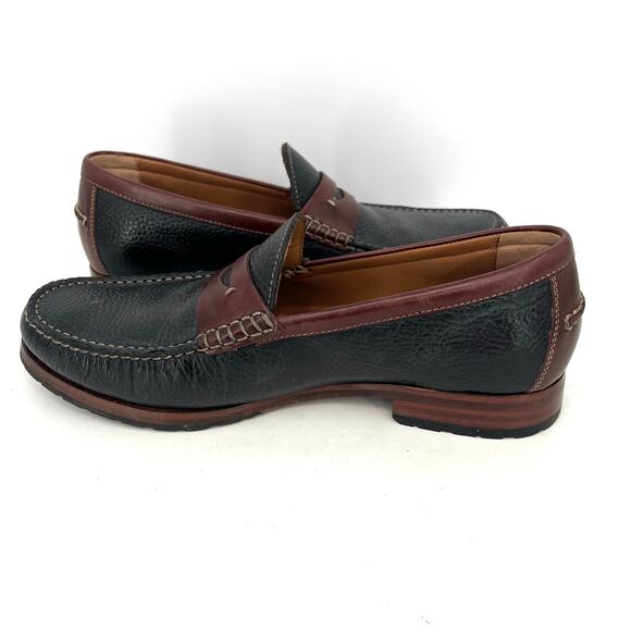 Johnston & Murphy Humphrey Penny Men’s Black Brown pebble leather Loafers Shoes main image 11